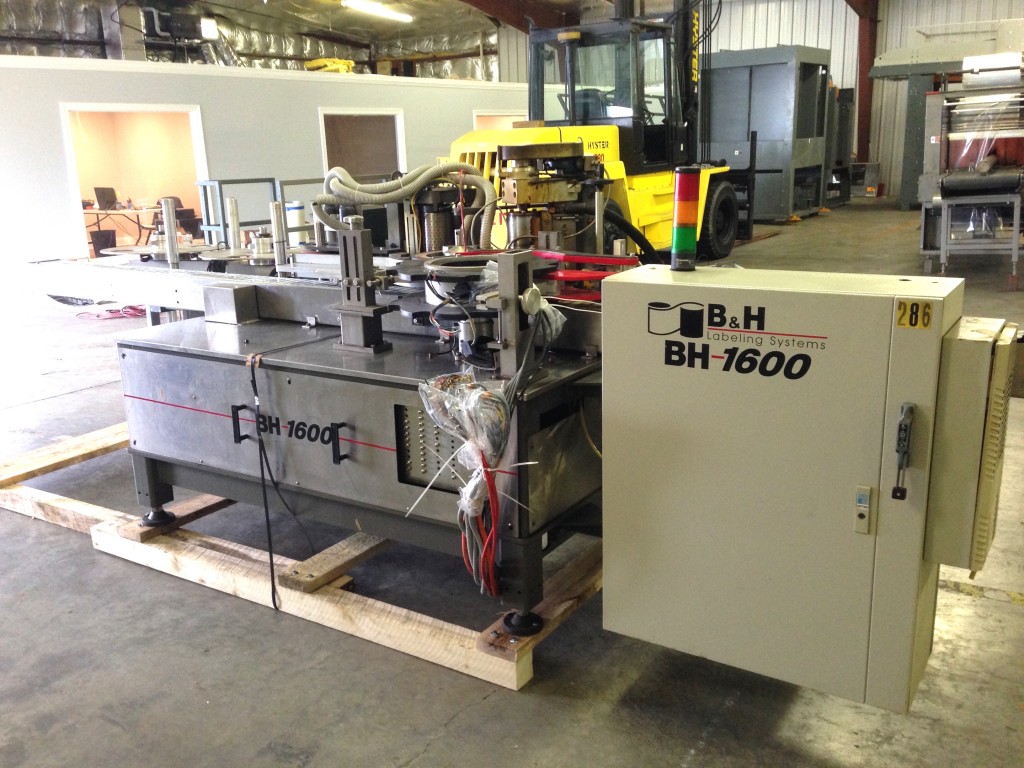 B&H Model 1600 Inline Roll Fed Labeler United Food & Beverage