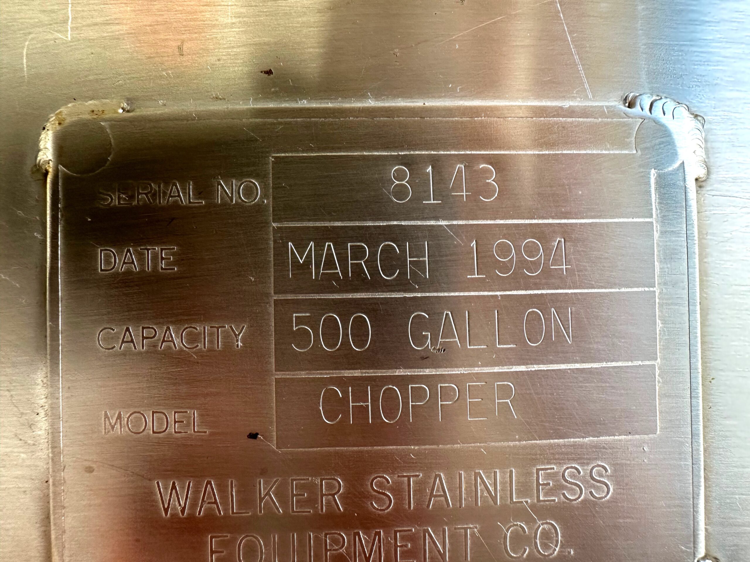 Walker 500 Gallon Chopper Tank for Frozen Juice Concentrate Blocks - Image 8