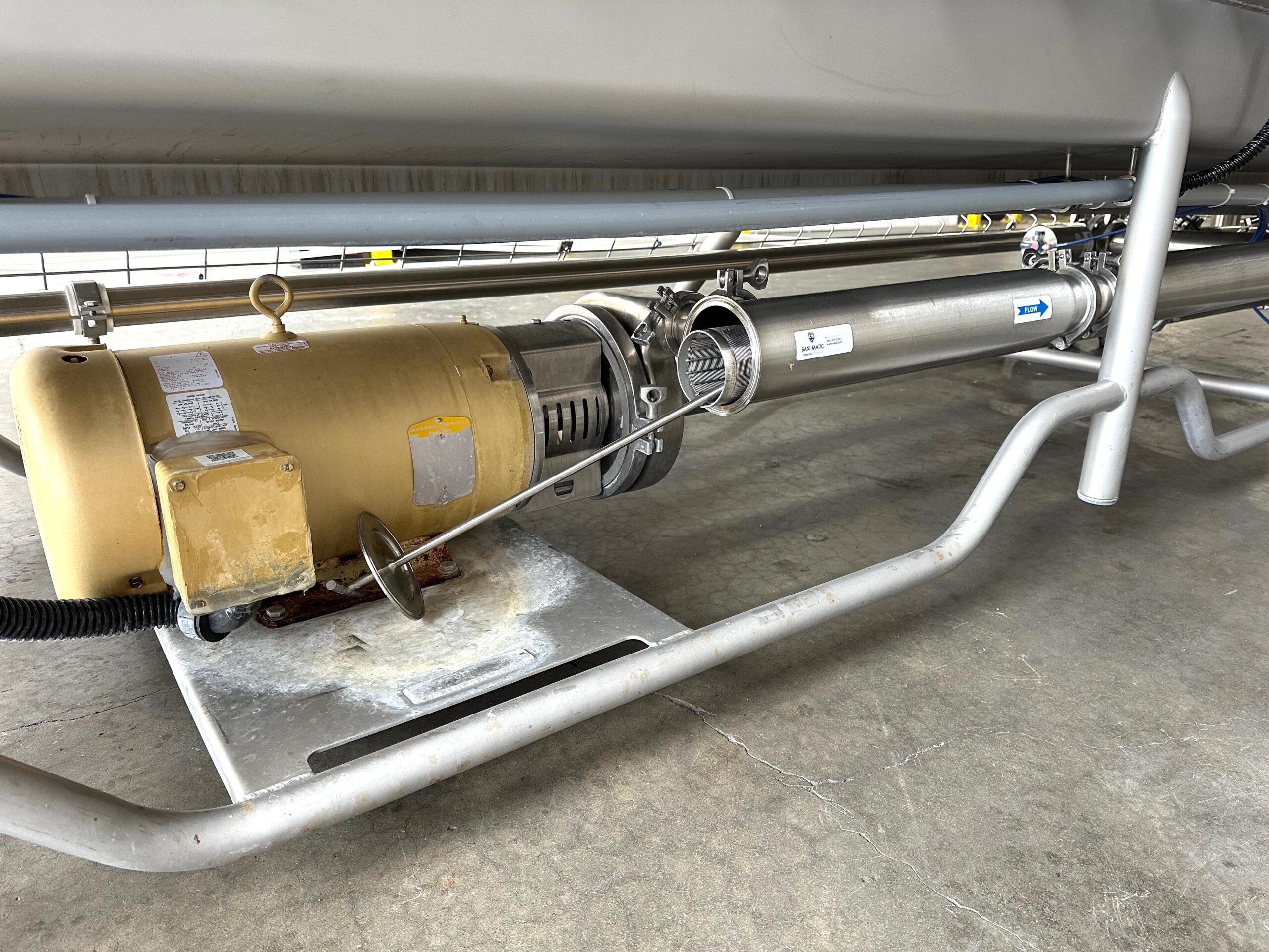 Sani Matic 10 Foot Long COP Parts Washing Tank with Pump - Image 13