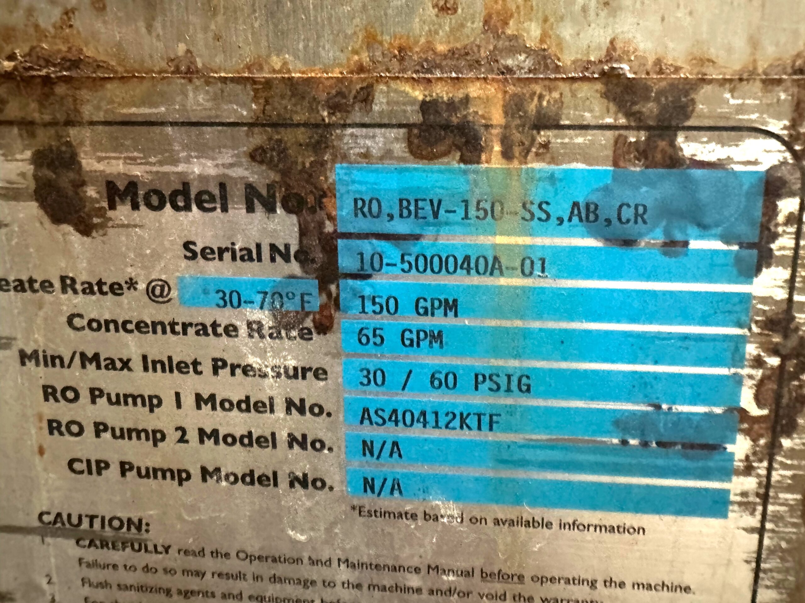 GE Osmonics 150 GPM Reverse Osmosis Skid Mounted System - Image 23